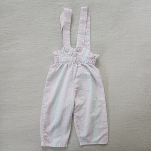 Vintage Wallpaper Floral Suspender Pants 12 months